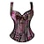 cheap Corsets-Corset Women&#039;s Corsets Halloween Wedding Party Party &amp; Evening Plus Size Black Purple Breathable Overbust Corset Zipper Lace Up Backless Embroidery Tummy Control Flower All Seasons
