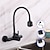 cheap Foldable-Wall Mount Kitchen Sink Mixer Faucet with Sprayer Kitchen Faucet Stainless Steel Pot Filler Taps, 360 Swivel Polished Black/Chrome Single Handle Mixer Vessel Tap