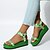 cheap Women&#039;s Sandals-Women&#039;s Sandals Platform Sandals Dad Sandals Flat Heel Peep Toe PU Leather Magic Tape Fall Summer Black Green Brown