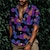 cheap Men&#039;s Printed Shirts-Men&#039;s Shirt Gradient Turndown Purple Short Sleeve 3D Print Outdoor Street Button-Down Print Tops Fashion Designer Casual Breathable / Summer / Spring / Summer