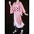 ieftine Demon Slayer-Inspirat de Demon Slayer: Kimetsu no Yaiba Kamado Nezuko Anime Costume Cosplay Japoneză Costume Cosplay Geacă Lenjerie de Corp Apărătoare pentru Genunchi Pentru Pentru femei / Funie / Funie