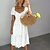 abordables Mini Robes-une robe en mousseline à col en V à fleurs pour femmes décontractées d&#039;été