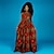 billige afrocentrisk mode-Dame Kjoler Moderne afrikanske outfits Multi-bæremåder beklædning Boheme Afrikansk tryk Kitenge Hovedrolle Maskerade Voksen Kjole Fest