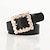 cheap Women&#039;s Belt-Women&#039;s Unisex PU Buckle Belt PU Leather Prong Buckle Crystal Rhinestone Casual Classic Party Daily Green White Black Brown