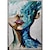 billiga Människomålningar-mintura handgjorda flicka oljemålning på duk väggkonst dekoration modern abstrakt bild för heminredning rullad ramlös osträckt målning