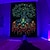 cheap Trippy Tapestries-Black UV Light Wall Tapestry Hanging Cloth Poster Fluorescent Home Decoration Background Cloth Art Home Bedroom Living Room Decoration