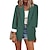 cheap Women&#039;s Blazer&amp;Suits-Women&#039;s Blazer Blazer Basic Double Breasted Solid Colored Classic Shirt Collar Stard Spring &amp;  Fall Darkblue Green White Black Blue