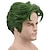 abordables Pelucas para disfraz-peluca cosplay rizada verde corta de los hombres para las pelucas del pelo del partido s peluca de halloween