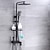 billige Bruserarmaturer-brusesystem vandhanesæt vægmonteret, 9 tommer regnbruser håndbruser håndholdt sprøjte med holder galvaniseret / malet finish monteres inde i keramisk ventil badekar bruser