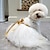 preiswerte Kleider-Hund Katze Kleid Hochzeitskleid Weihnachtsgeschenke für haustiere Mode Niedlich Atmungsaktiv Weich Waschbar Bequem Hochzeit Outdoor Party Alltagskleidung Hochzeitsfeier Hundebekleidung for Bichon