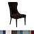 ieftine Husa scaun de sufragerie-husă pentru scaune elastice fără brațe huse pentru fotoliu huse reutilizabile pentru scaune laterale cu spate huse din catifea huse pentru scaune de accent pentru sufragerie banchet decor acasă