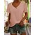 cheap Super Sale-Women&#039;s T shirt Tee Basic Daily Plain T-shirt Sleeve V Neck Summer Regular Black White Dark Red Light Green Pink