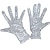 Недорогие Костюмы, аксессуары и украшения-Вечерние перчатки Перчатки Ретро В стиле 1980-х Полиэстер Назначение Диско Косплей Карнавал Муж. Жен. Бижутерия Модное ювелирное украшение