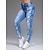 cheap Jeans-Women&#039;s Pants Trousers Jeans Distressed Jeans Denim Black Blue Dark Blue Fashion Mid Waist Cut Out Casual Weekend Ankle-Length Micro-elastic Plain Comfort S M L XL XXL