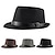 cheap Men&#039;s Hats-Men&#039;s Fedora Hat Brim Hat Black Brown Polyester Sports &amp; Outdoors Casual Simple Style Party / Evening Daily Holiday