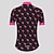 billige Trøjer til kvinder-21Grams Dame Cykeltrøje Kortærmet Cykel Toppe med 3 baglommer Bjerg Cykling Vej Cykling Åndbart Svedtransporende Hurtigtørrende Refleksbånd Sort Blå Flamingo Sport Tøj
