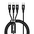voordelige Lightning-kabels-BASEUS Multi-oplaadkabel 20W 5FT USB C naar Lightning / micro / USB C 5 A Oplaadkabel Snellader Gevlochten nylon Duurzaam 3 in 1 Voor Xiaomi Huawei OnePlus Mobiele telefoonaccessoire