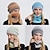 cheap Women&#039;s Hats-2pcs/set Winter Women Beanies Snood Sets Gradient Color Knitted Hat Warmer Fashion Outdoor Windproof Thicken Tie Dye Scarf Hat For Women