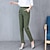 billige bukser til kvinder-damekjole arbejdsbukser chinosbukser bukser ankellange mikroelastik mellem talje mode daglig sort armygrøn m l