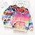 cheap Hoodies &amp; Sweatshirts-Kids Girls&#039; Hoodie &amp; Sweatshirt Long Sleeve Rainbow Stripe Pocket Candy color Hoodie Red Green