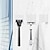 billige Garderobekroker-2 stk selvklebende barberhøvelkroker dusjkroker egnet for barberhøvel bad kjøkkenoppbevaringsboks brukt til barberplugghåndkle (gjennomsiktig)