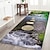 abordables tapis salon et chambre-beau paysage bois flanelle tissu imprimé maison entrée matelas salle de bain matelas matelas
