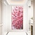 economico Quadri fiori/botanica-pittura a olio dipinta a mano dipinta a mano wall art fiori rosa dipinti su tela decorazione della casa arredamento tela arrotolata senza cornice non tesa