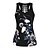 cheap Yoga Tops-21Grams® Women&#039;s Cowl Neck Yoga Top Floral Black Yellow Yoga Gym Workout Running Tank Top Sleeveless Sport Activewear Breathable Quick Dry Comfortable Stretchy