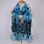 abordables Bufandas de mujer-1 Uds bufanda de mujer elegante Pavo Real bordado encaje bufanda largo suave chal transpirable toalla larga