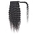 cheap Ponytails-Curly Wave Brazilian Human Hair Velcro Ponytails  Long With Daily Wear