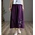 cheap Midi Skirts-Women&#039;s Skirt Long Skirt Linen Skirts Midi Linen Black White Purple Green Skirts Summer Embroidered Pocket Fashion coastal grandma style Long Summer Vacation Casual Daily M L XL