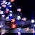 baratos Mangueiras de LED-luzes de corda patrióticas de 13 pés 40leds com decorações remotas do dia da independência luzes de quarto de julho estrelas e luzes de corda vermelhas brancas azuis 8 modos luzes de fadas à prova d&#039;água para decoração de casa