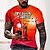 cheap Men&#039;s Tees &amp; Tank Tops-Men&#039;s Tee T shirt Tee 3D Print Graphic Patterned Round Neck Casual Daily 3D Print Short Sleeve Tops Designer Fashion Cool Comfortable Green Blue Orange / Summer / Summer