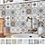 abordables Pegatinas para azulejos-24/48 Uds. Pegatinas de pared autoadhesivas impermeables creativas para cocina, baño, sala de estar, pegatinas de azulejo gris a la moda impermeables