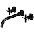 Недорогие Настенный монтаж-настенный смеситель для раковины для ванной комнаты, раковина для умывальника, матовый золотой кран, латунные смесители для раковины и грубый клапан с двойной ручкой для водопроводного крана