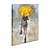 billiga Människomålningar-handgjord oljemålning canvas väggkonst dekoration figur porträtt kvinna med paraply för heminredning rullad ramlös osträckt målning