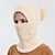 Χαμηλού Κόστους Γυναικεία καπέλα-χειμωνιάτικα καπέλα για γυναίκες μαλακή μονοκόμματη ζεστή μάσκα πλεκτό καπέλο με χοντρή φόδρα ζεστά φασόλια γυναικείο σκουφάκι ποδηλασίας