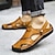 ieftine Încălțăminte manuală pentru bărbați-Bărbați Sandale Saboți Sandale din piele Sandale Slingback Pantofi lucrați manual Pantofi de confort Încălțăminte în amonte Zilnic PU Loafer Negru Galben Maro Vară