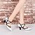 cheap Ballroom Shoes &amp; Modern Dance Shoes-Women&#039;s Ballroom Shoes Modern Shoes Practice Professional Ballroom Dance Heel Splicing High Heel Closed Toe Cross Strap Adults&#039; Black-white