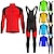cheap Men&#039;s Clothing Sets-21Grams Men&#039;s Cycling Jersey with Bib Tights Long Sleeve Mountain Bike MTB Road Bike Cycling Green Blue Yellow Graphic Bike Clothing Suit 3D Pad Warm Moisture Wicking Back Pocket Polyester Spandex