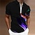 abordables polo à fermeture éclair 3d-Homme T Shirt golf Dégradé Col rabattu Vert Bleu Violet Noir 3D effet Casual du quotidien Manches Courtes Zippé Imprimer Vêtement Tenue Mode Design Casual Respirable / Des sports