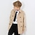 cheap Outerwear-Boys 3D Plain Trench Coat Long Sleeve Spring Fall Active Cool Cotton Kids 3-12 Years Daily Regular Fit