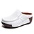 cheap Women&#039;s Sandals-Women&#039;s Mules Platform Sandals Plus Size Heeled Mules Flat Heel Round Toe Casual Minimalism Daily PU Leather Loafer Spring Summer Solid Colored Almond White / Silver White