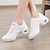Χαμηλού Κόστους Sneakers Χορού-Γυναικεία Παπούτσια Χορού Line Dance Επαγγελματική Σπάσιμο Χιπ χοπ Πρακτική Επίπεδο Τακούνι Μαύρο Λευκό
