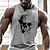 cheap Men&#039;s Tank Tops-Men&#039;s Tank Top Vest Graphic Prints Skull Hot Stamping Crew Neck Plus Size Daily Sports Sleeveless Print Tops Designer Fashion Classic Hawaiian Gray Red / Summer / Summer