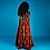 billige afrocentrisk mode-Dame Kjoler Moderne afrikanske outfits Multi-bæremåder beklædning Boheme Afrikansk tryk Kitenge Hovedrolle Maskerade Voksen Kjole Fest