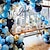 abordables Monsieur et Madame Mariage-106 pièces bleu marine étoilé bleu nuit bleu encre bleu sequin ballon chaîne ensemble ouverture fête décoration