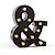 ieftine Lumini Decor &amp; Noapte-led litere lumini 26 alfabet &amp; lămpi de cort decorative negre cu baterii arabe pentru evenimente petrecere de nuntă bar de acasă (negru rece) nou design
