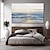 cheap Landscape Paintings-Handmade Oil Painting CanvasWall Art Decoration Abstract Knife Painting Seascape Blue For Home Decor Rolled Frameless Unstretched Painting