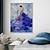 cheap People Paintings-Handmade Oil Painting CanvasWall Art Decoration Abstract Knife PaintingBody Art Blue For Home Decor Rolled Frameless Unstretched Painting